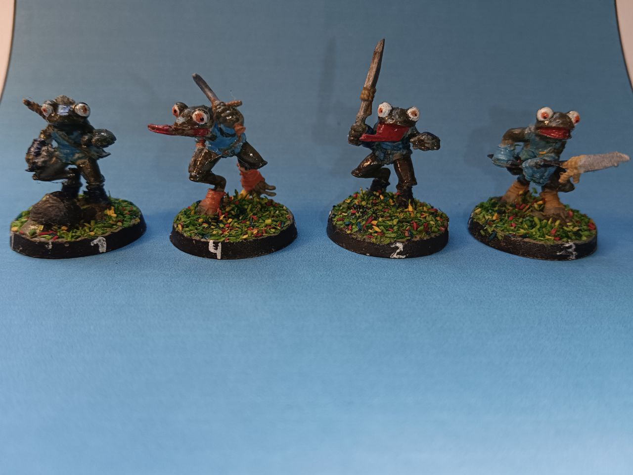Ein Gruppenfoto aller Frosch-Menschens