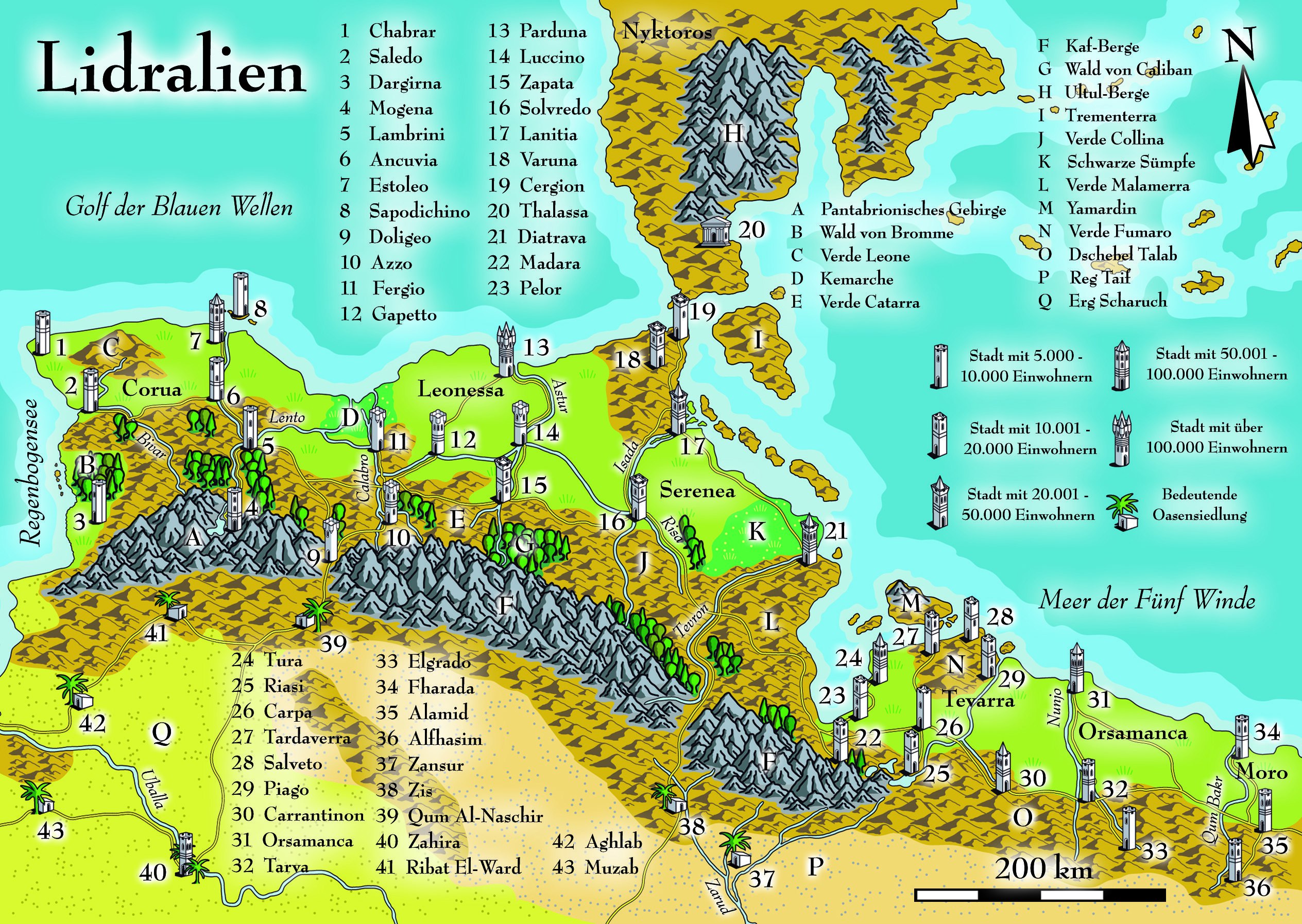 Karte der Kuestenstaaten